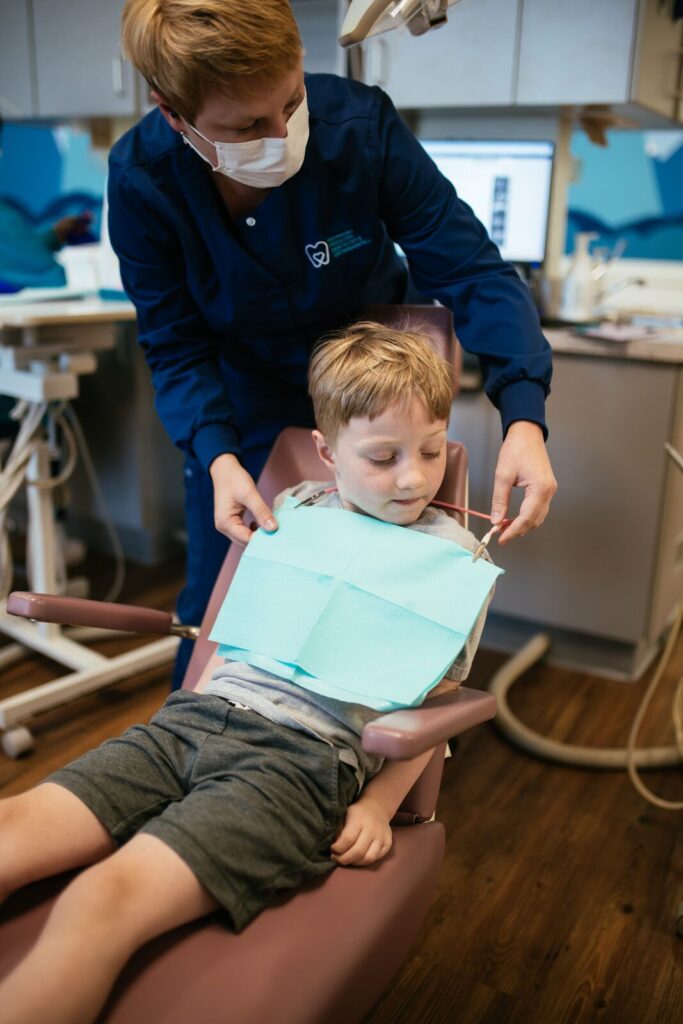 Pediatric Dentist in Chesterfield, VA 6 Young child at a first dental visit at RPDO, a kids' dentist for Chesterfield, VA families